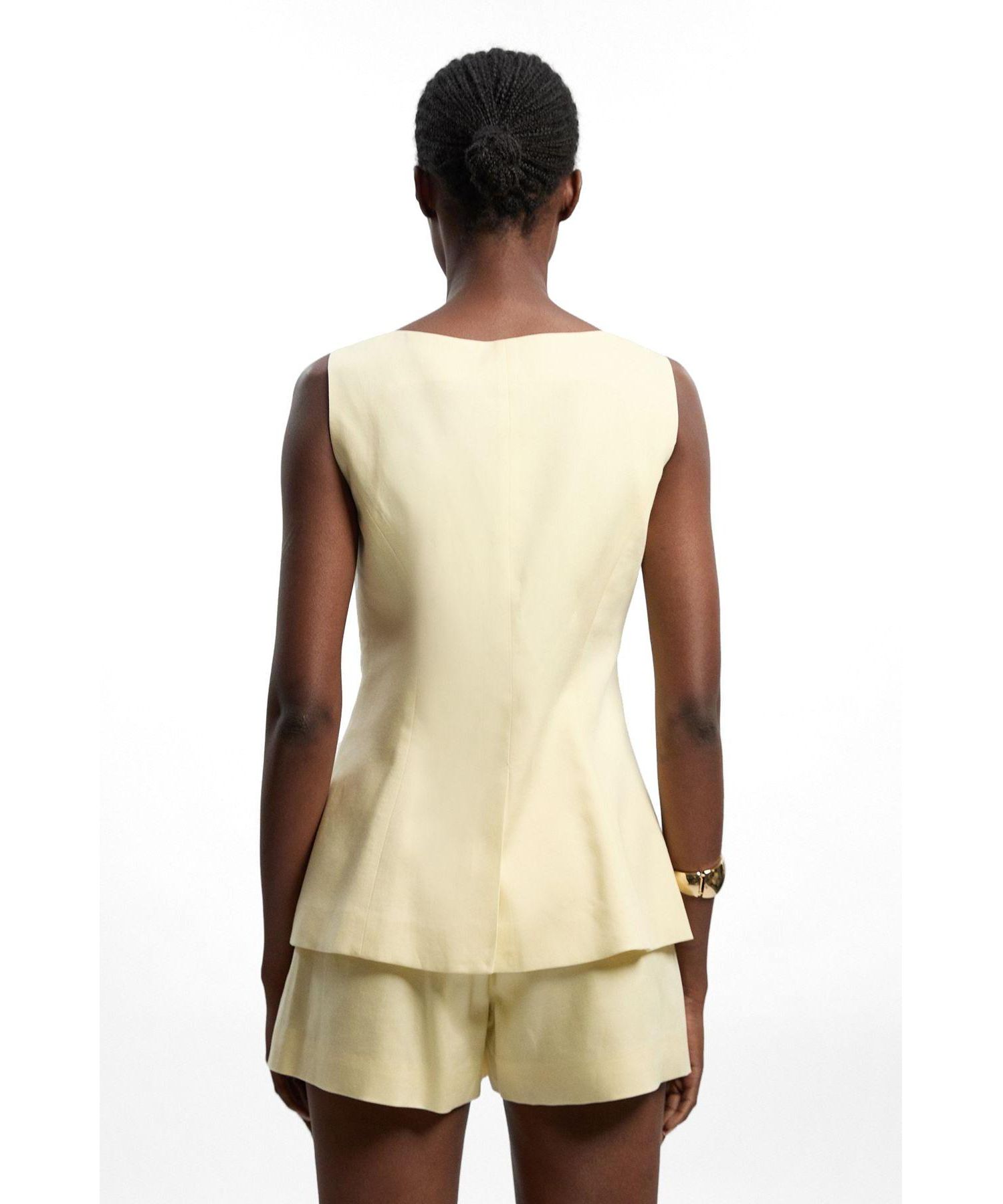 Women's Round Neck Button Waistcoat