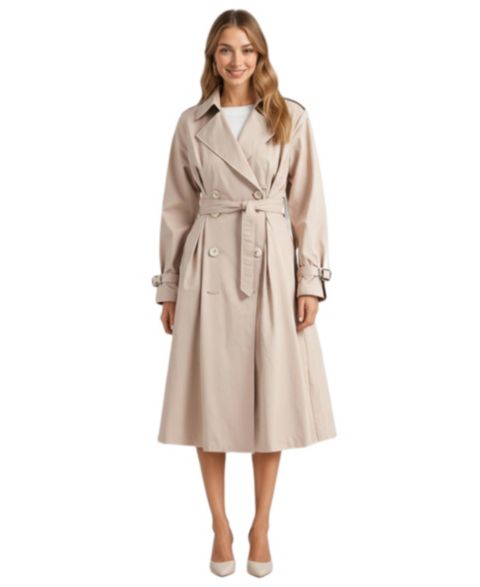Женские куртки Modenaire Women's Octavia Double-Breasted Belted Trench Coat