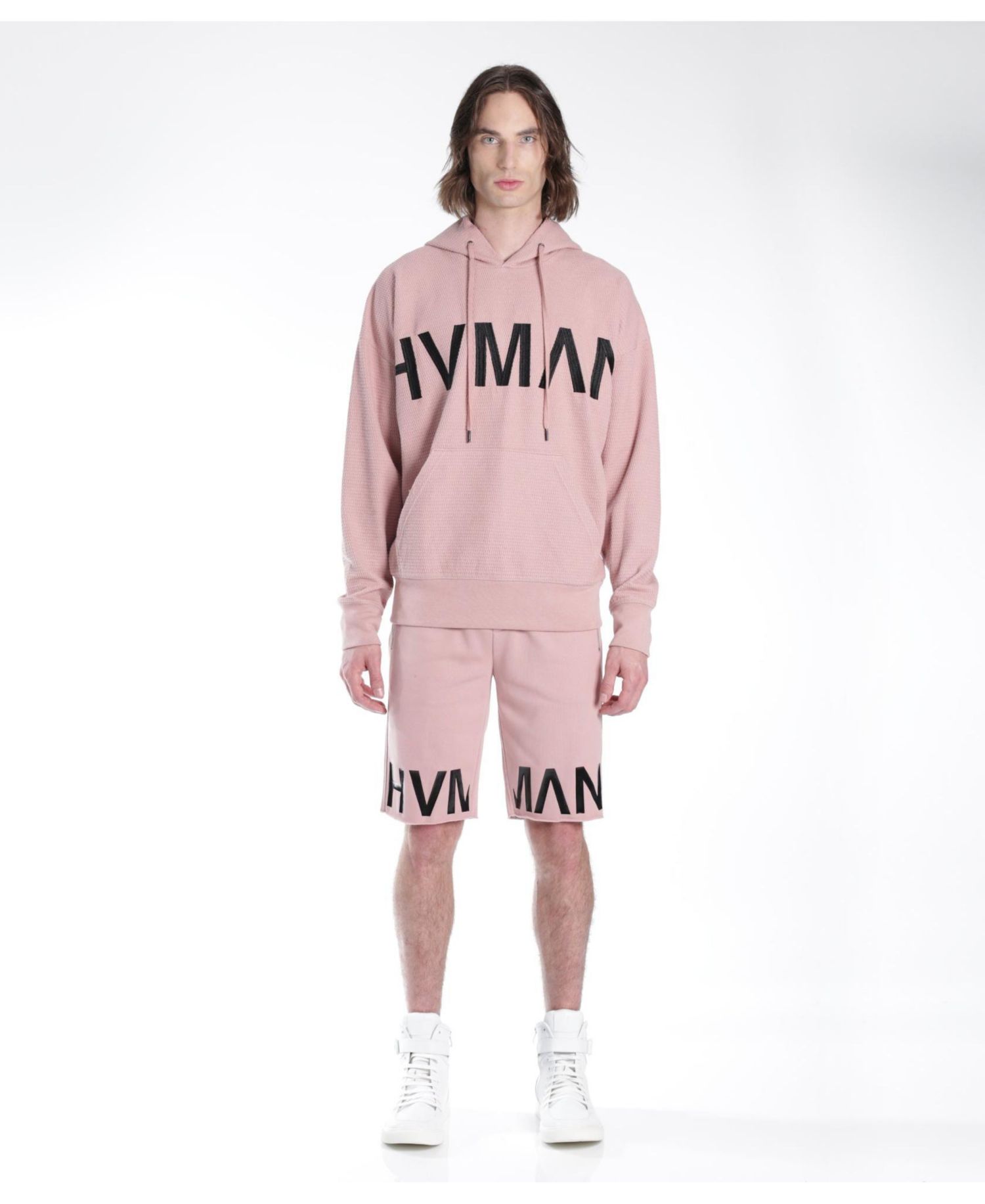 Men's Pullover Sweatshirt Waffle Knit