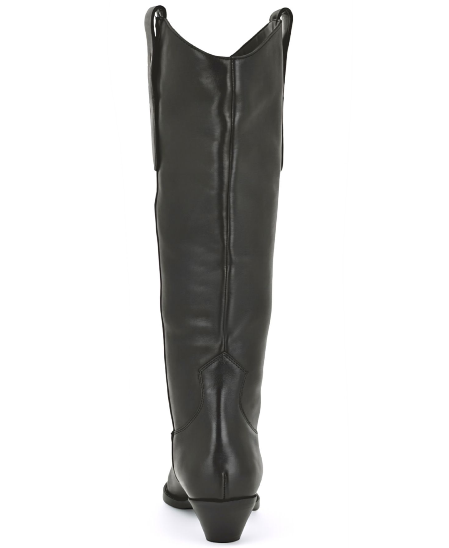 Женские ботинки Nine West Asken Western Block Heel Dress Boots, цвет: Чёрный кожаный — фото 3