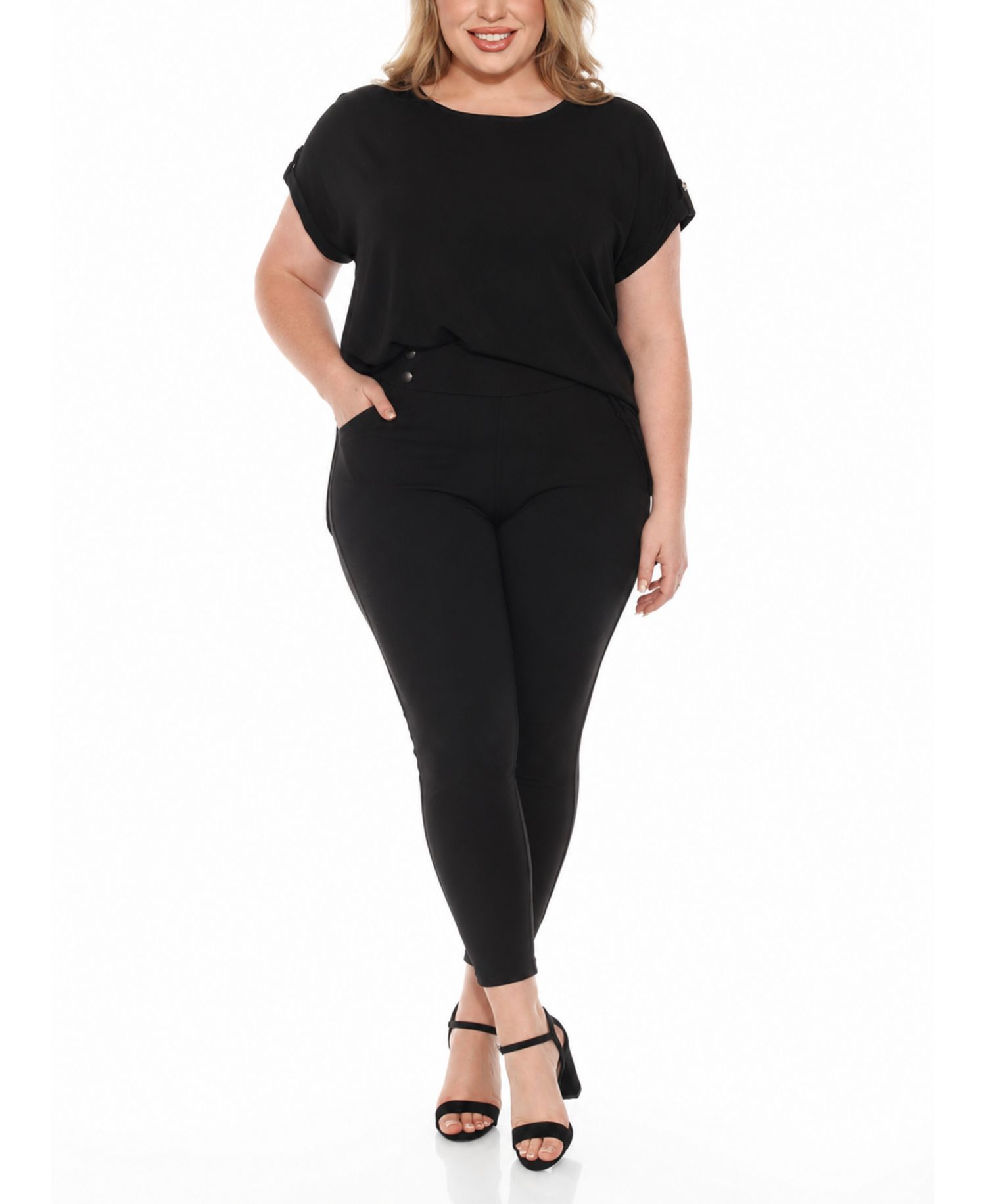 Plus Size Dolman Top and Scuba Pants Set