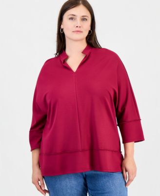 Plus Size V-Neck Top