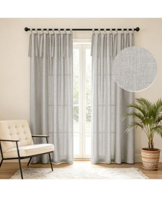 Garrett Textured Tie Knots Curtains Pair