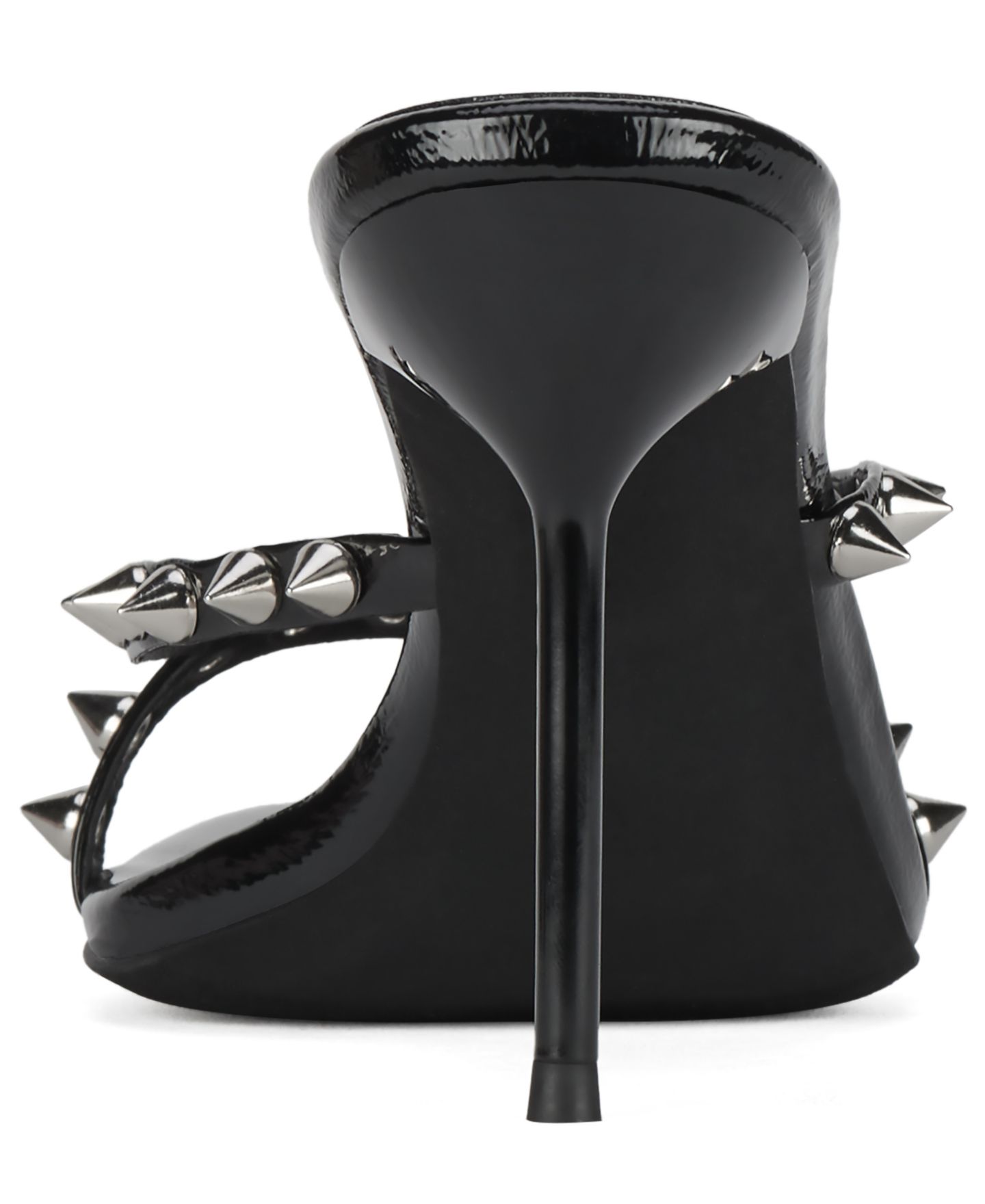 Женские сандалии Jeffrey Campbell Gabriette Strappy Studded Dress Sandals, цвет: Чёрный лаковый / Серебряный — фото 3