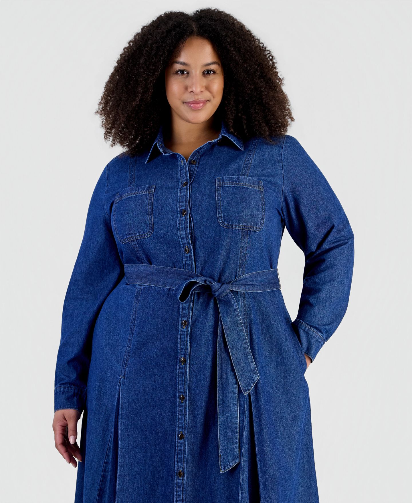 Женское платье Jones New York Plus Size Johnny Collar Stitch Detail, цвет: Варёный — фото 2