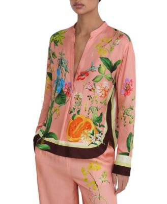 Women's Milos Scarf Print Top