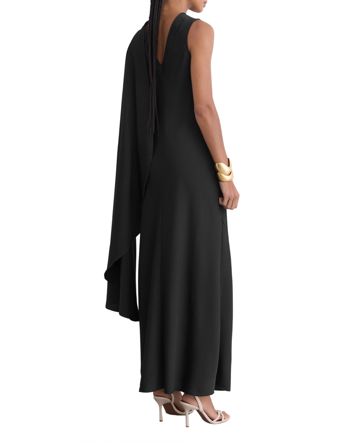 Reiss Women's Winnie One-Shoulder Cape Maxi Dress