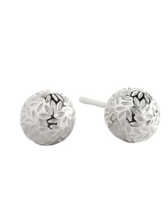 Textured Gold Ball Studs