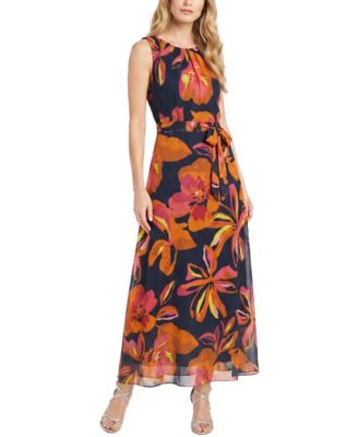 Petite Sleeveless Chiffon Maxi Dress