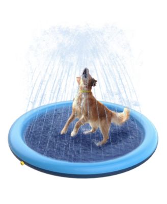 51"Dog Splash Pad Pool Mat Sprinkler