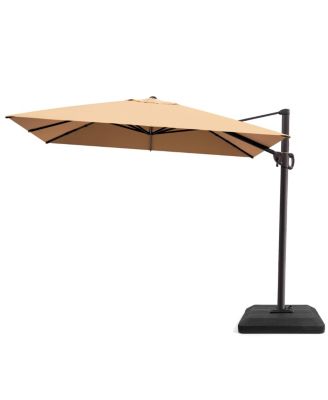 Outdoor Patio 9X11Feet Aluminum Cantilever Umbrella with Umbrella Base