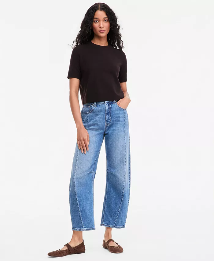 Women's Short-Sleeve Easy Crewneck Sweater Tee - thumbnail 3