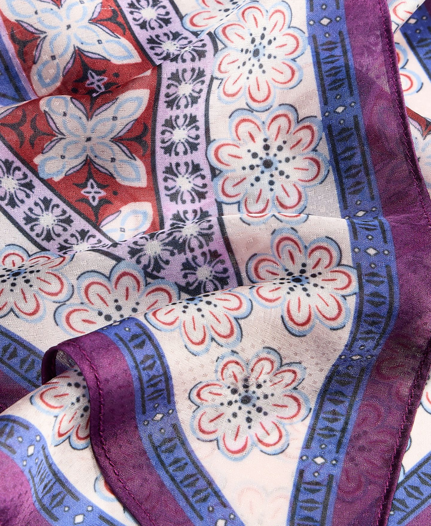 Женский шарф I.N.C. International Concepts Multi-Pattern Triangle, цвет: Сливовый разноцветный — фото 3