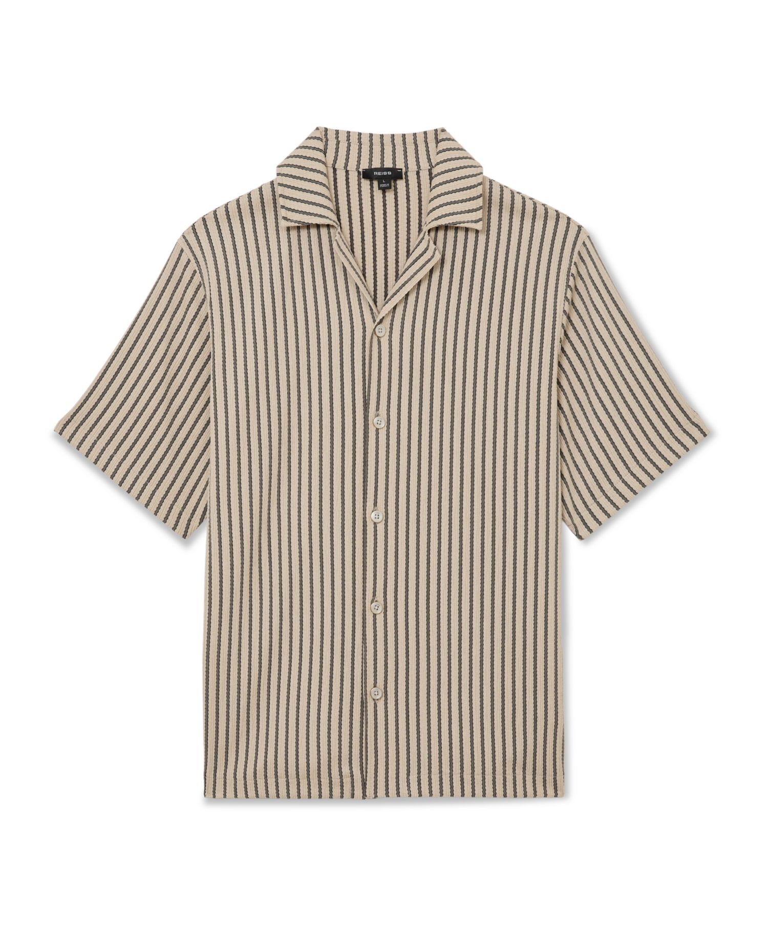 Men's Griff Textured Stripe Cuban Shirt