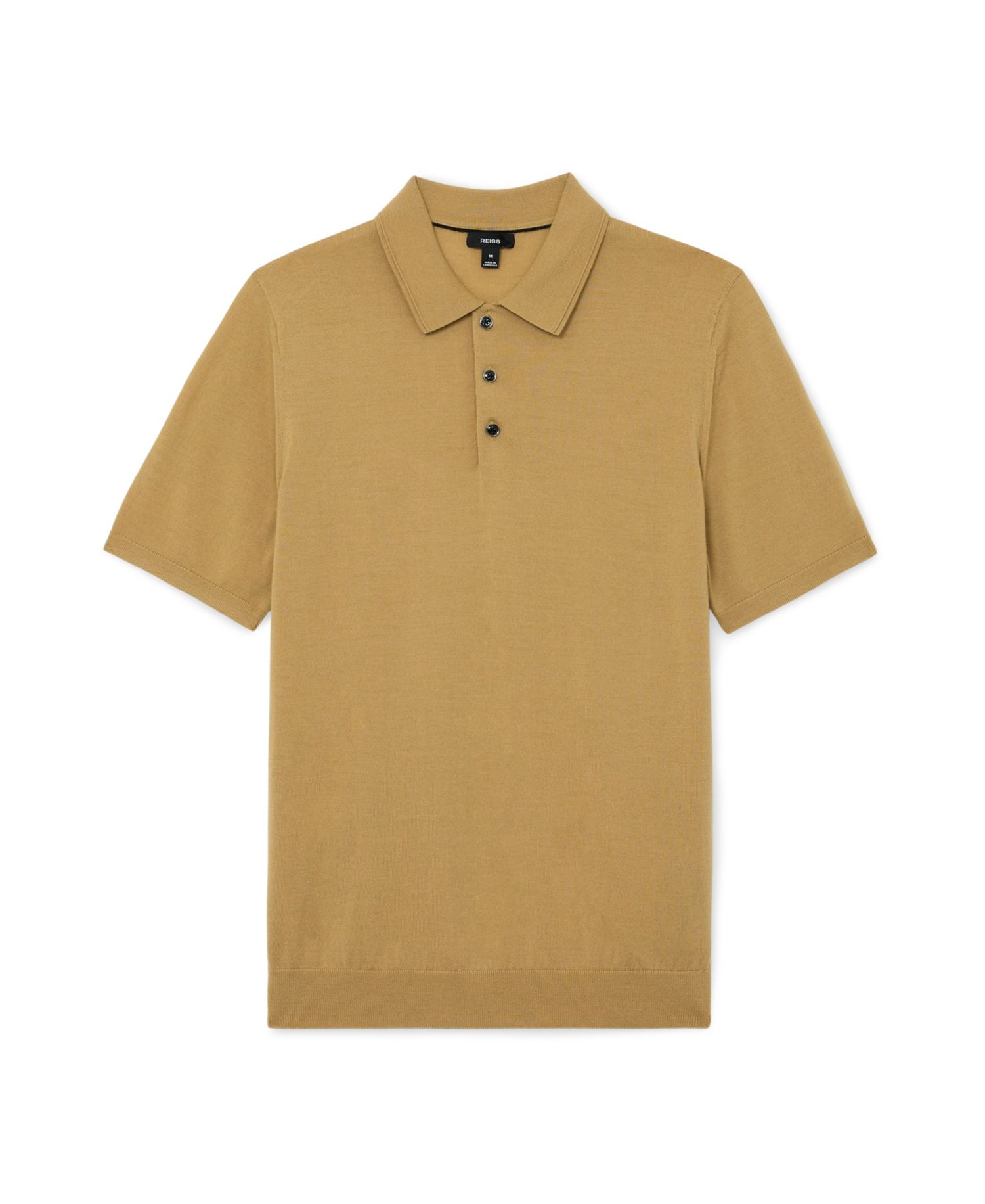 Men's Manor Half Button Merino Wool Polo Shirt