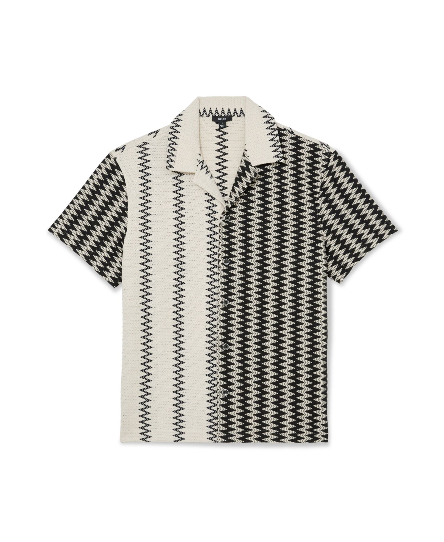 Men's Dain Zig Zag Crochet Cuban Shirt