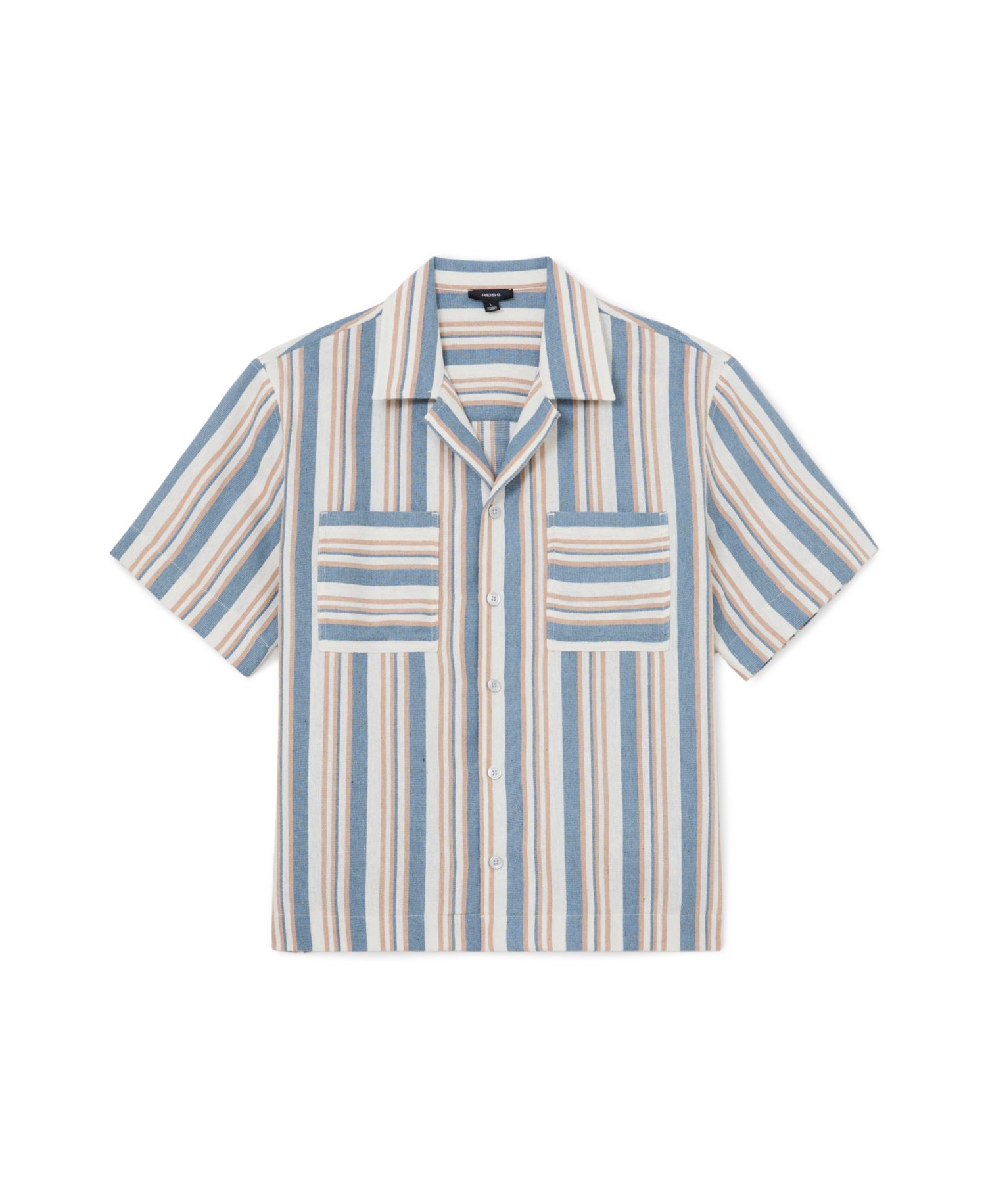 Men's Celeste Stripe Twin Pocket Cuban Shirt