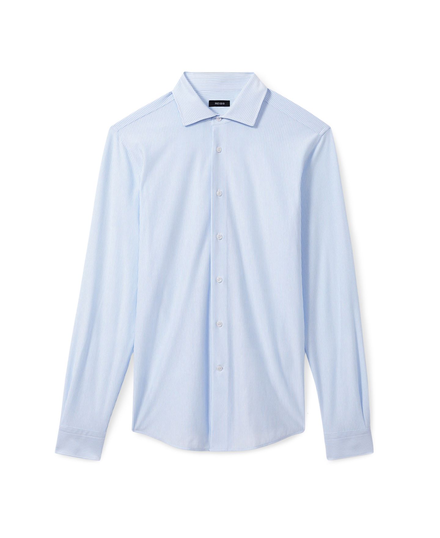 Мужская рубашка REISS Valdo Cotton-Blend Cutaway-Collar Striped — фото 5