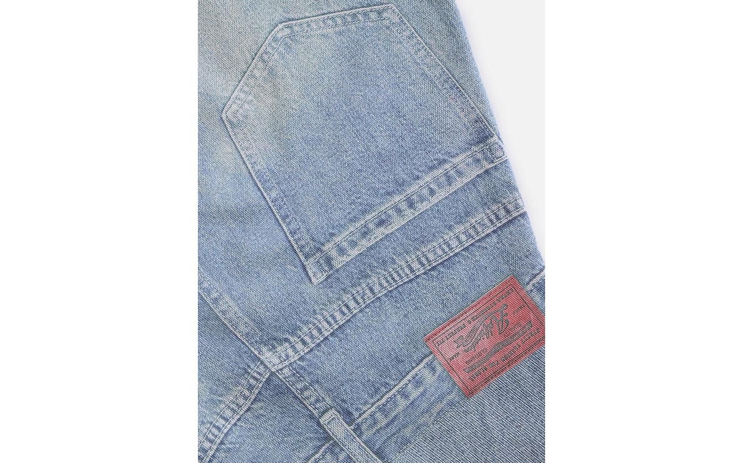 Men's Inverted Graphic Baggy Barrel Jeans