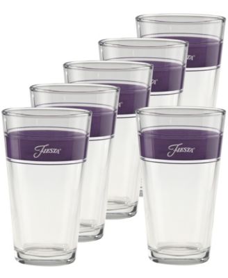 Lavender Frame Tapered Cooler Glasses, Set of 6