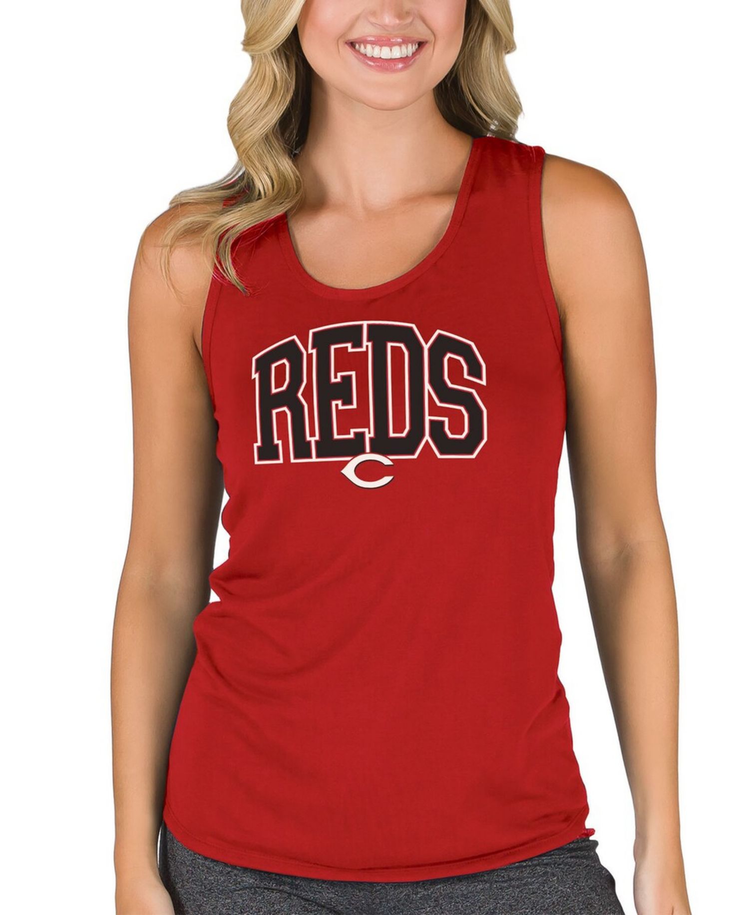 Women's Red Cincinnati Reds Marathon Racerback Tank Top