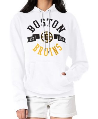 Women's White Boston Bruins City Graphic Fleece Pullover Hoodie