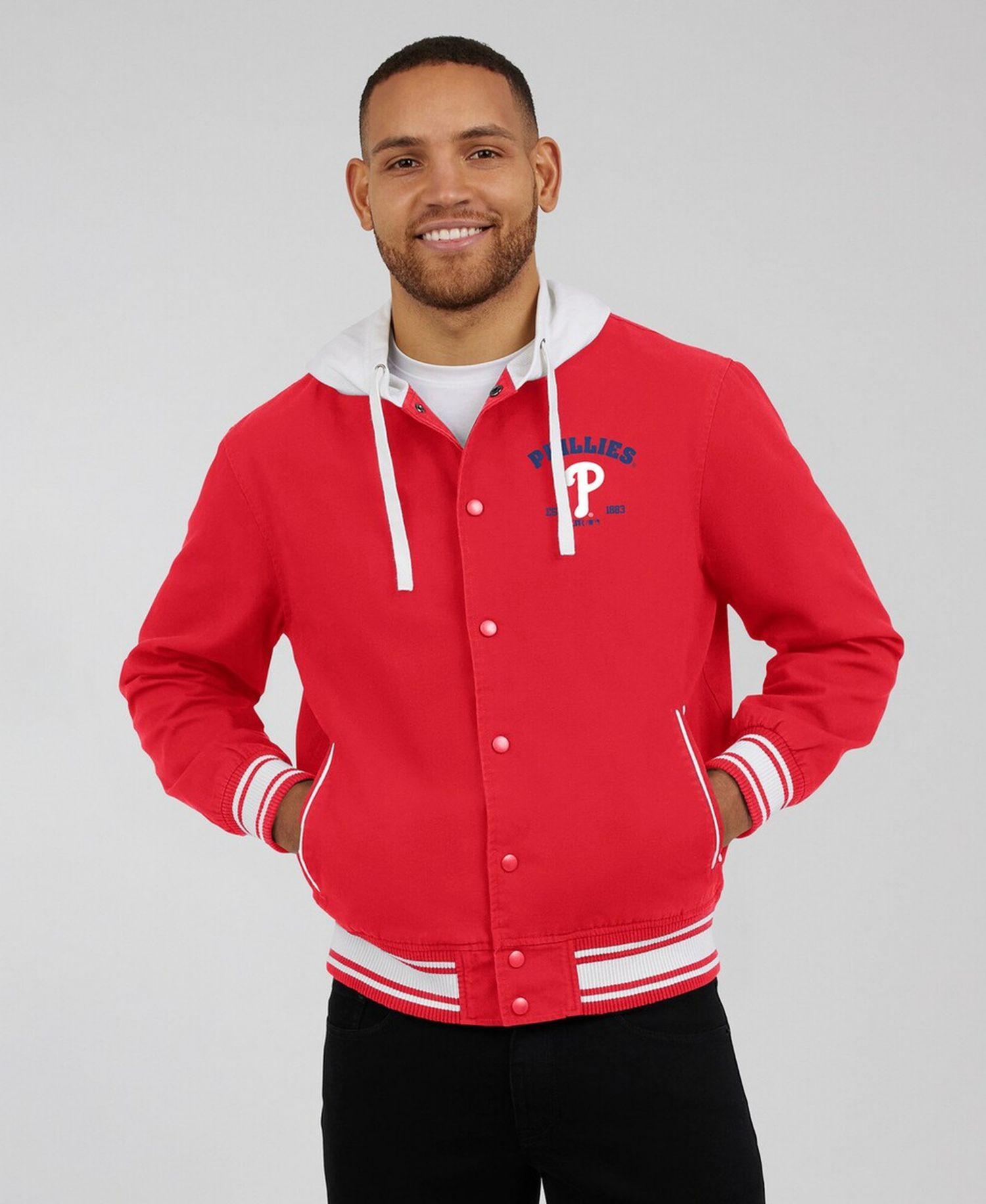 Darius Rucker Collection by Men's Red Philadelphia Phillies Full-Snap Hooded Jacket