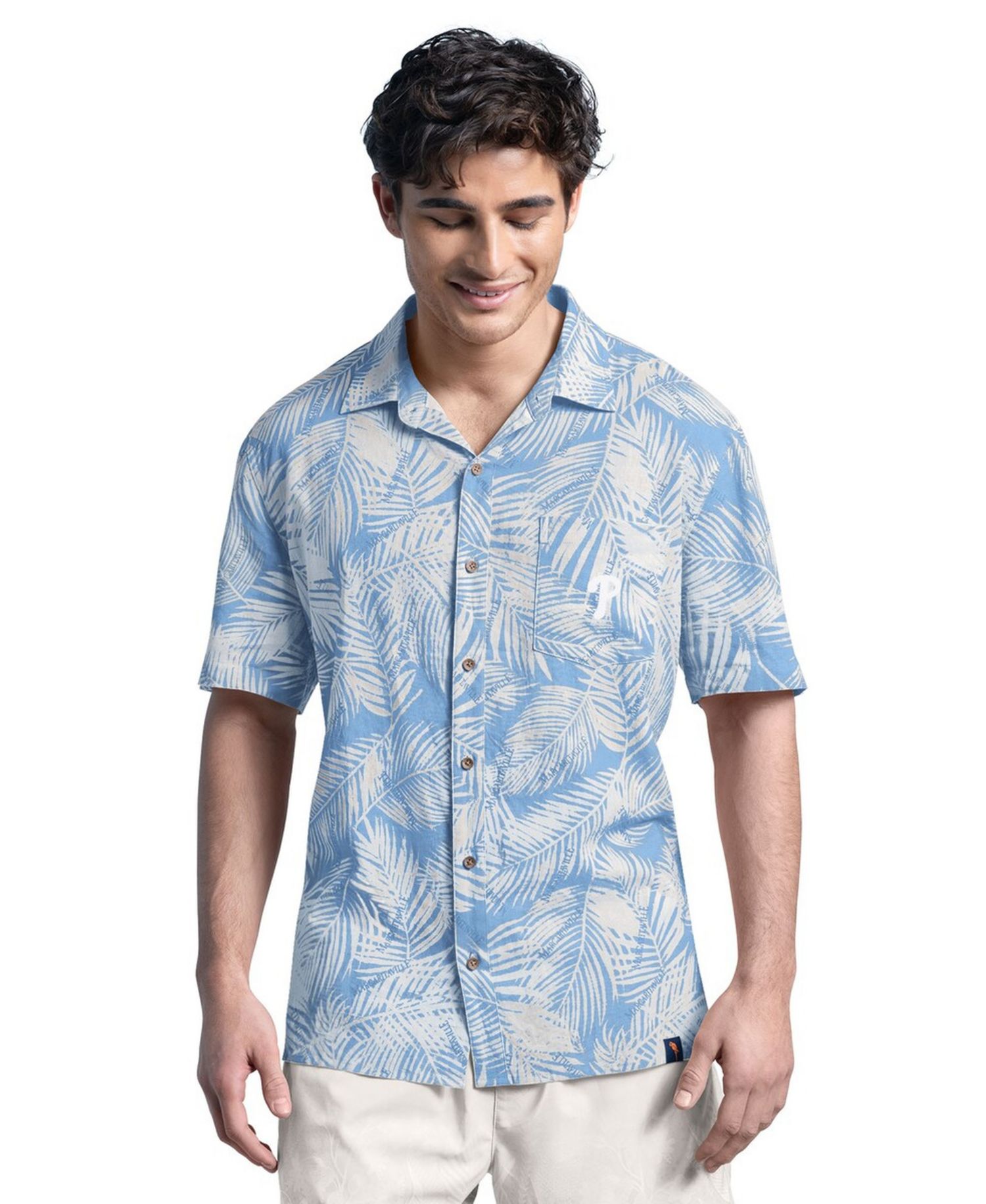 Men's Blue Philadelphia Phillies Linen Party Button-Up Shirt