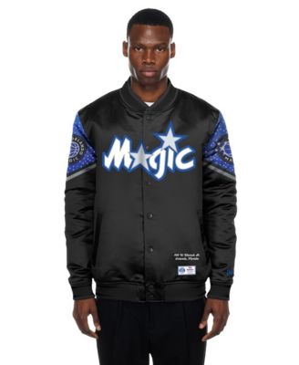 Men's Black Orlando Magic 2025/26 City Edition Full-Snap Satin Jacket