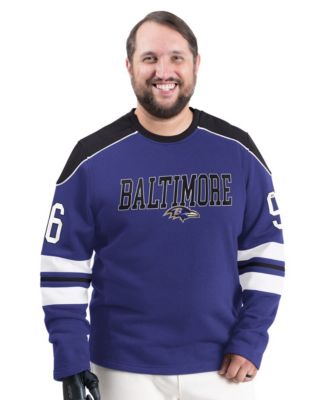 Men's Purple Baltimore Ravens Adaptive Lord Stanley Crewneck Sweatshirt