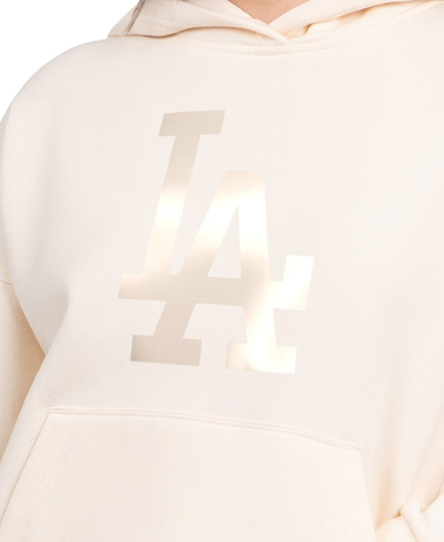 Women's Cream Los Angeles Dodgers Pastel Relaxed Hoodie