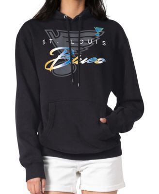 Men's Black St. Louis Blues Shadow Logo Fleece Pullover Hoodie