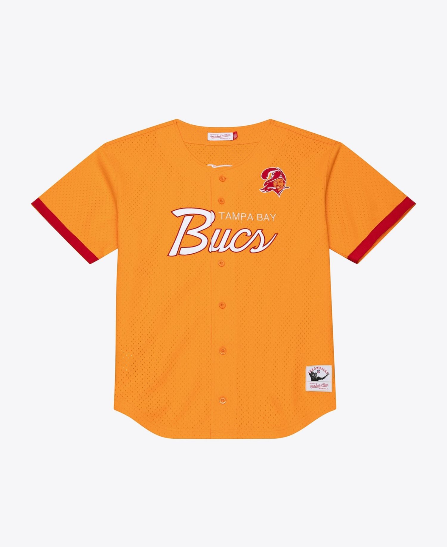 Men's Orange Tampa Bay Buccaneers Head Coach Mesh Full-Button Fashion Jersey