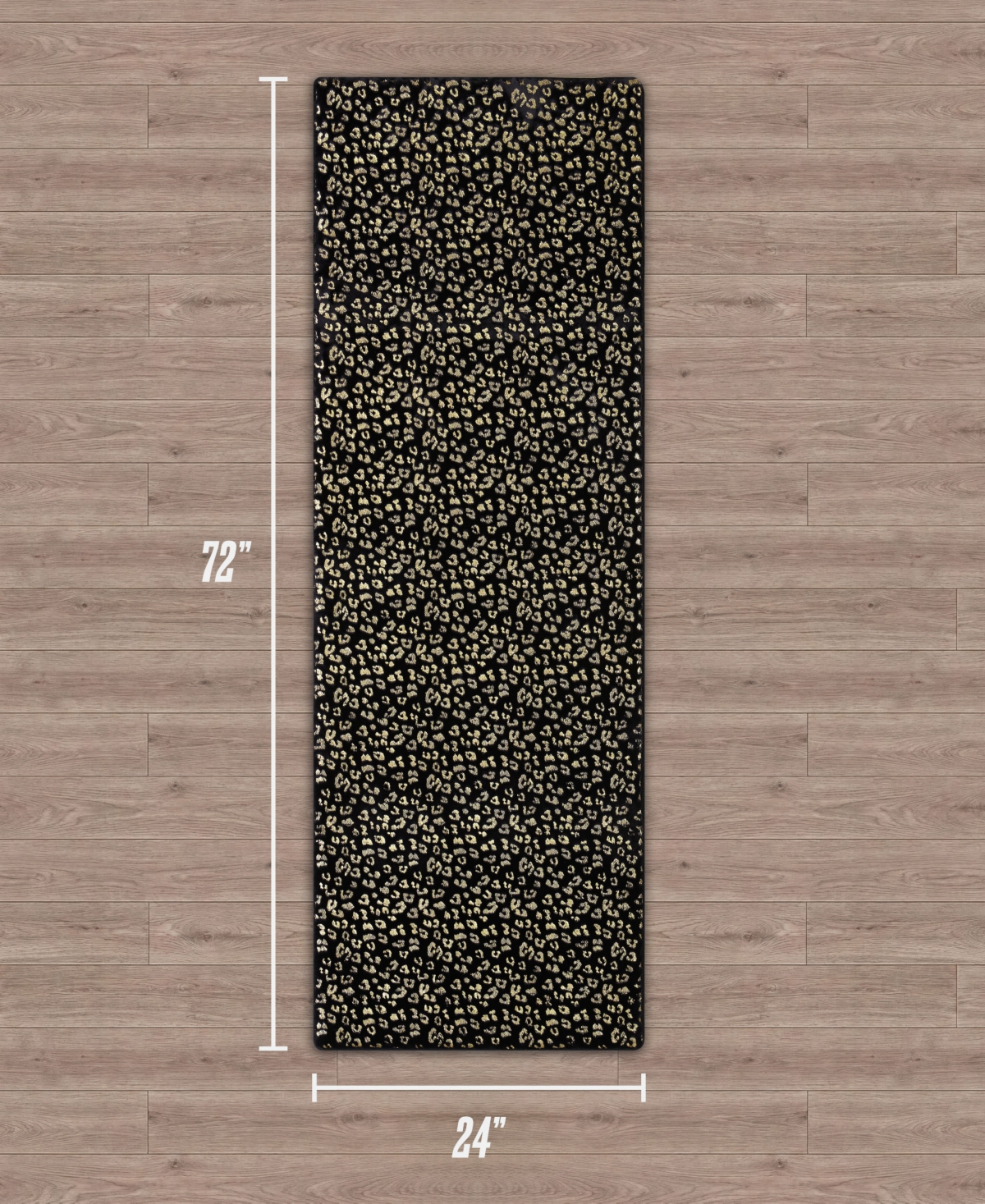 Juicy Couture Metallic Leopard Foil Print Runner Rug, 72" x 24"