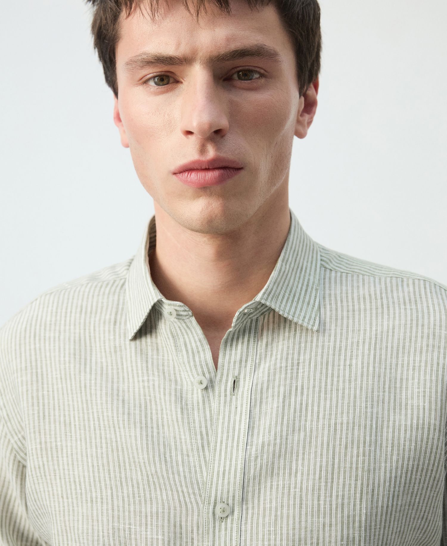 Men's Linen Striped Regular-Fit Shirt