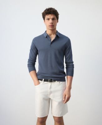 Men's Cotton Fine-Knit Polo Shirt