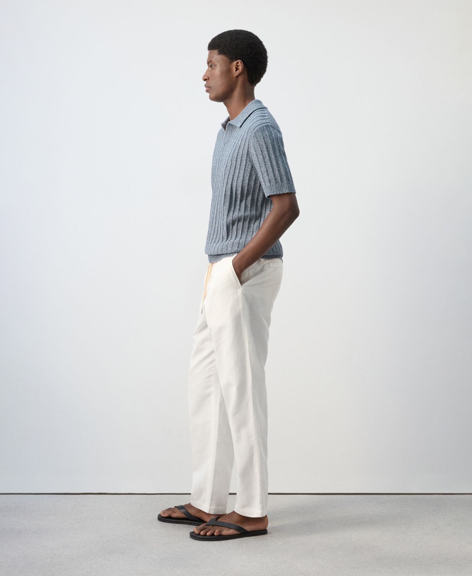 Men's Cotton Fine-Knit Polo Shirt