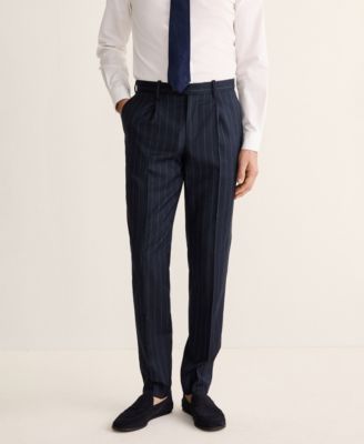 Men's Wool Venice Striped Suit Pants