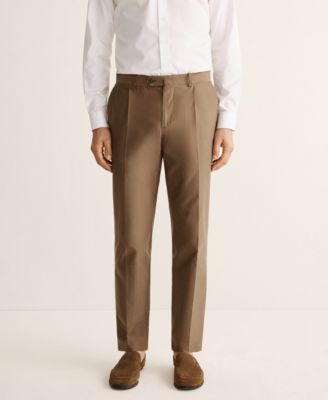 Men's Slim-Fit Lyocell and Cotton Suit Pants