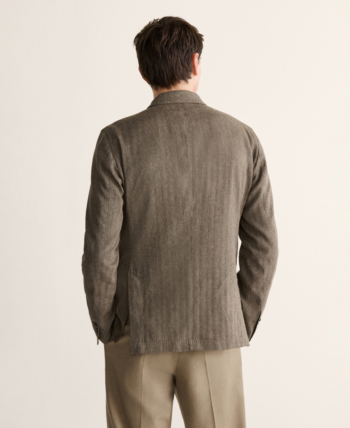 Mango Men's Slim-Fit Linen-Blend Double-Breasted Blazer