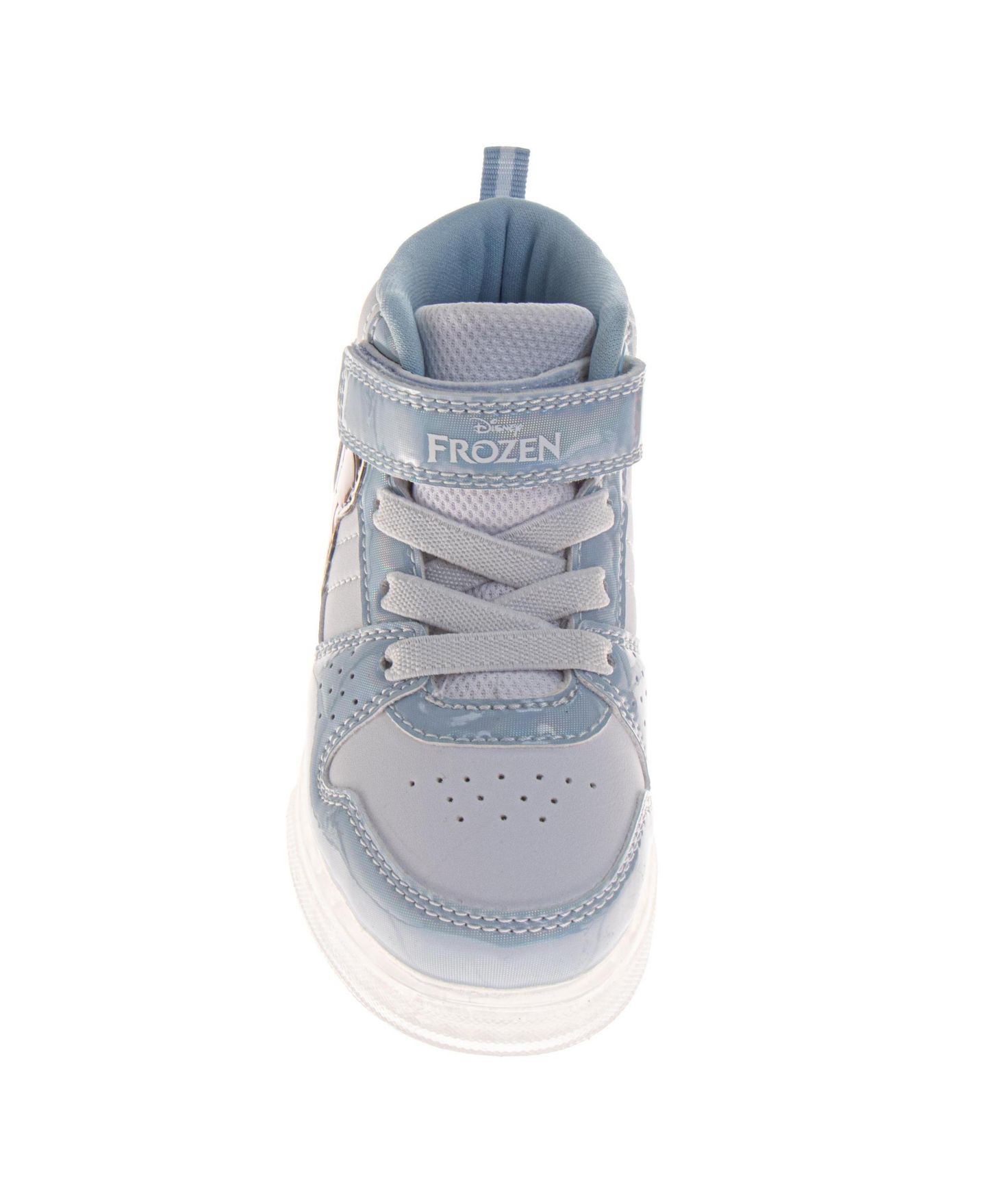 Кроссовки Disney Frozen Anna and Elsa Light-Up High-Top Sneakers with Hook and Loop Closure для девочек, цвет: Синий белый — фото 5