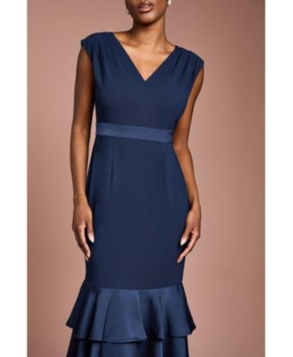 macys peplum dress Coast Women's Crepe Peplum Dress