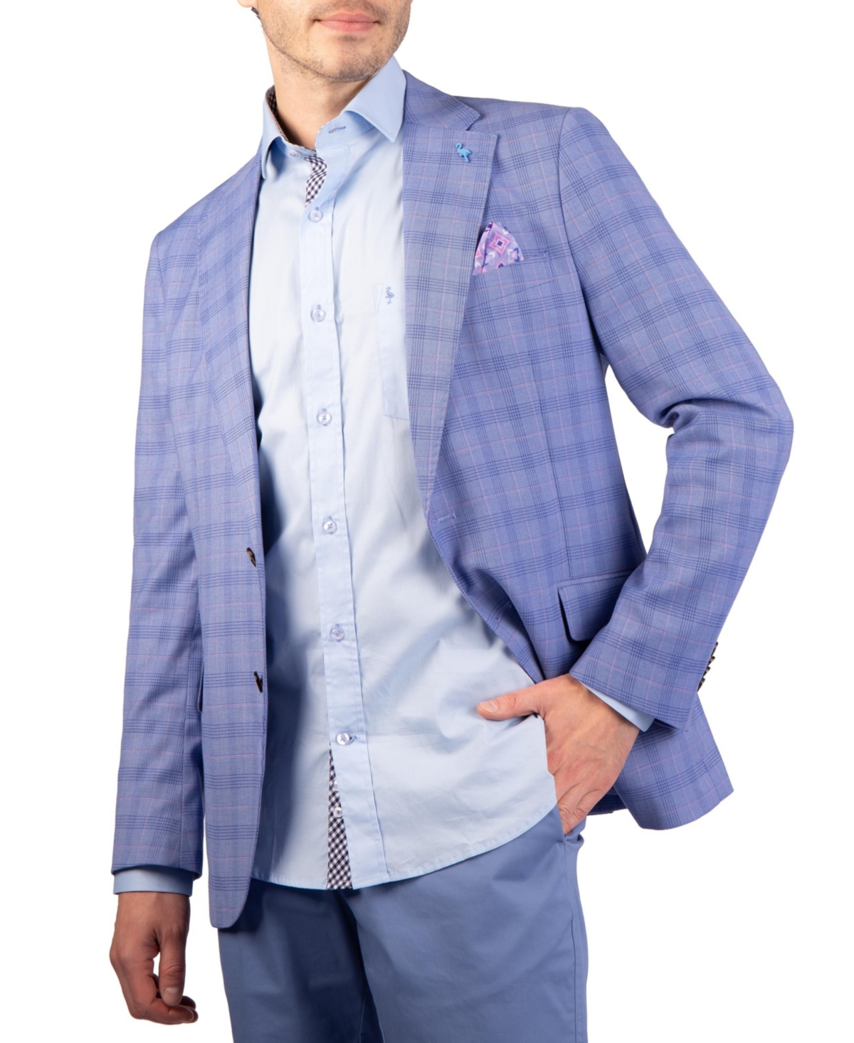 Tailorbyrd Men's Shadow Plaid Sport Coat