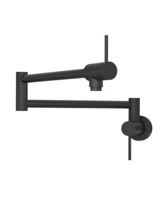 Pot Filler Faucet - Wall Mount Kitchen Sink Faucet Folding Stretchable with Single Hole Two Handles