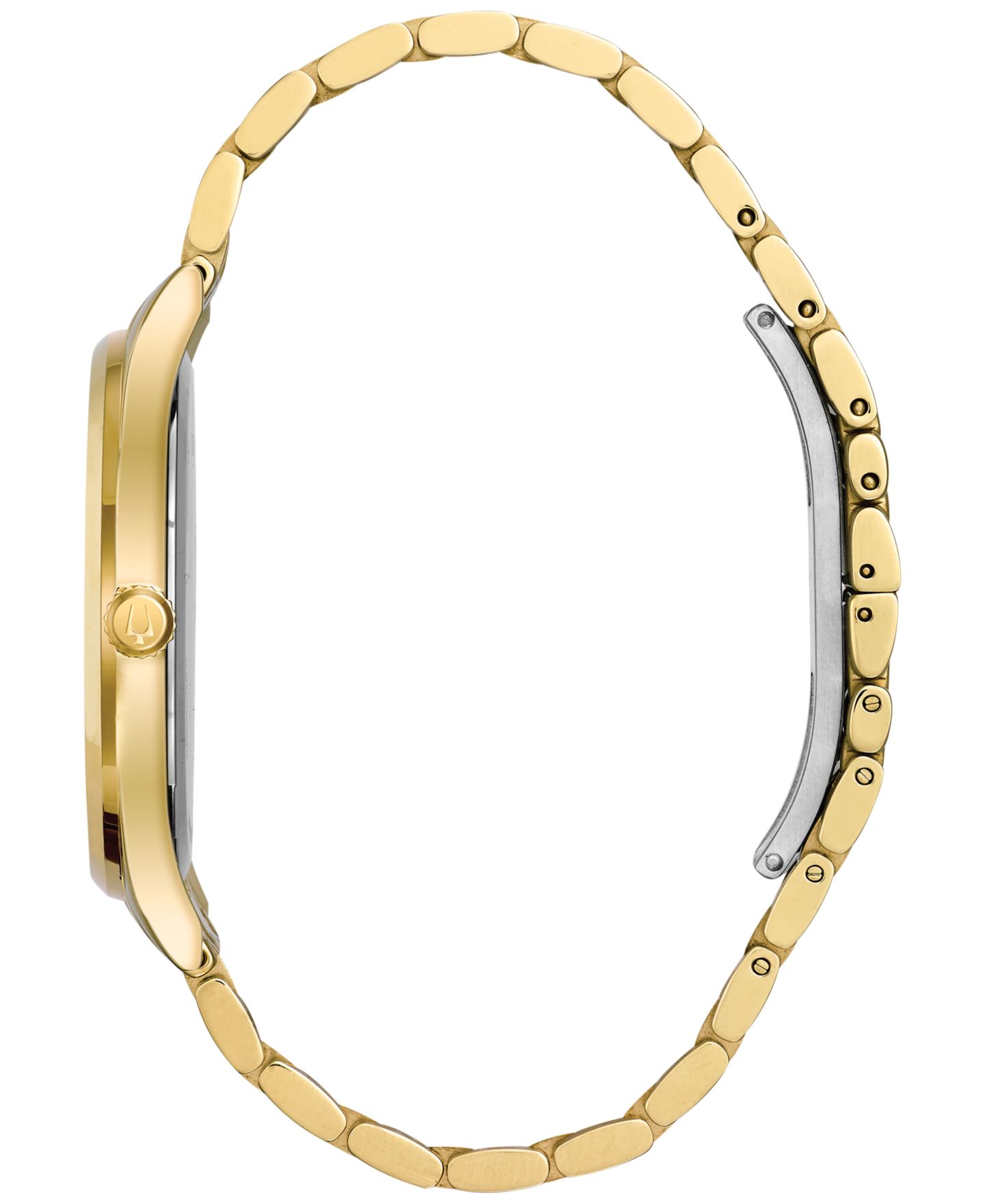 Мужские часы Bulova Dress Diamond Accent Gold-Tone Stainless Steel Bracelet Watch 40mm 97D108 — фото 2