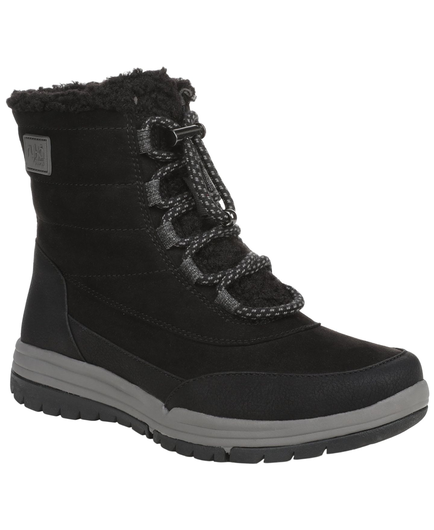 Женские ботинки Ryka Avalanche Cold Weather Lace-Up Booties, цвет: Чёрный — фото 1