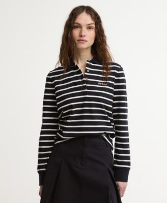 Women's Ashwell Rib Knit Collar Polo Top