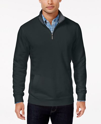 Club Room Men's Quarter Zip Sweatshirt, Only At Macy's