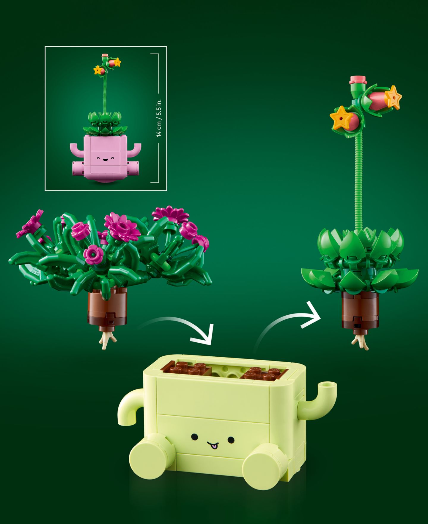 Детский конструктор LEGO® Botanicals Rocking Plants 11506 253-Piece Building Set, Ages 9+ — фото 3
