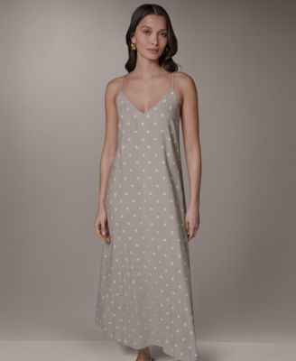 Women's Printed V-Neck Midi Dress